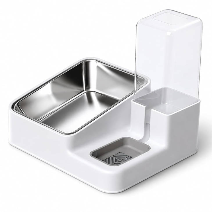 Stainless Steel Bowl with Gravity Water Feeder