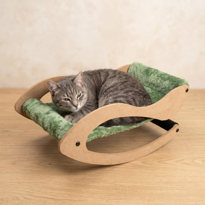 Rocking Plush Hammock Cat Lounge Bed