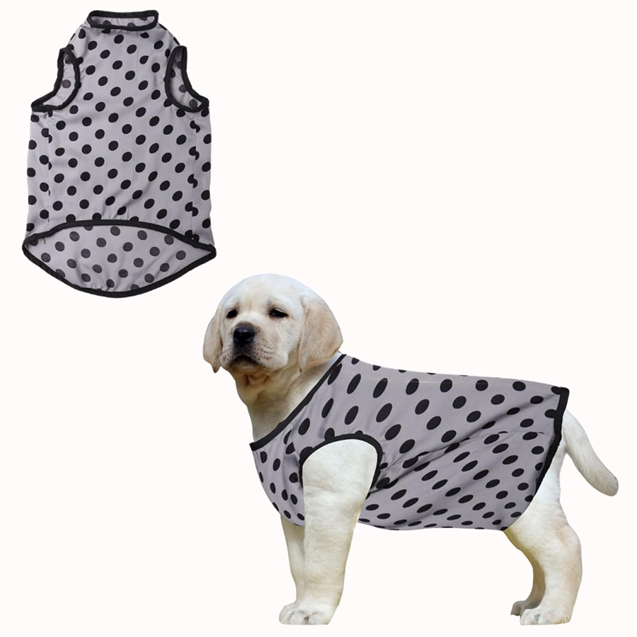 Grey Polka Summer Cotton Vest