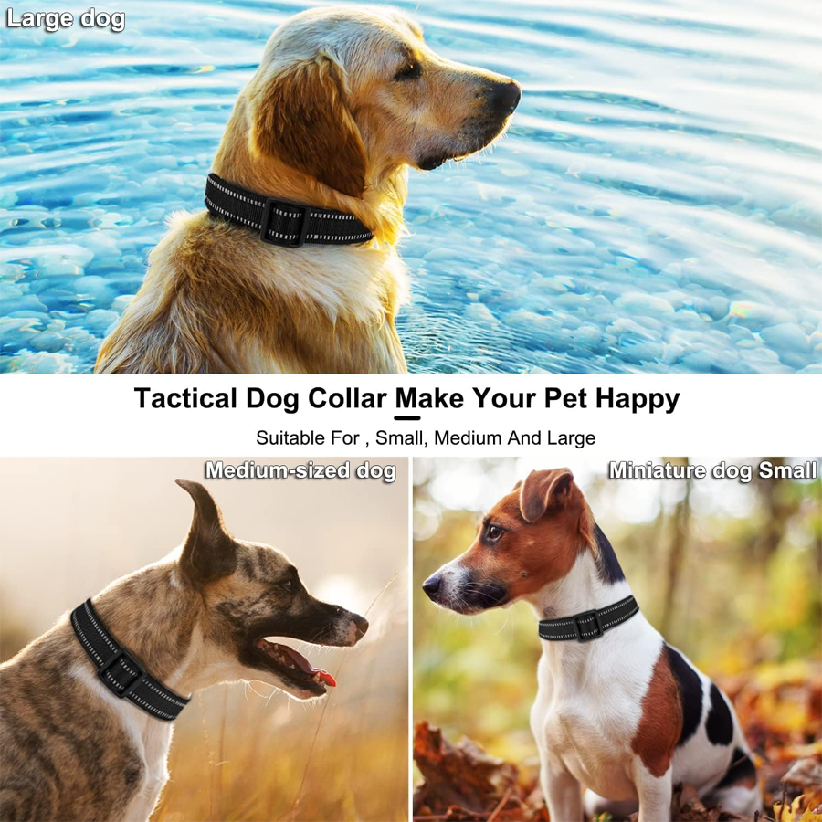 Reflective Black Neoprene Comfort Collar