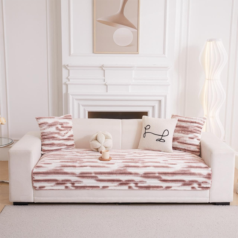 Plush Rabbit Fur Sofa Protector