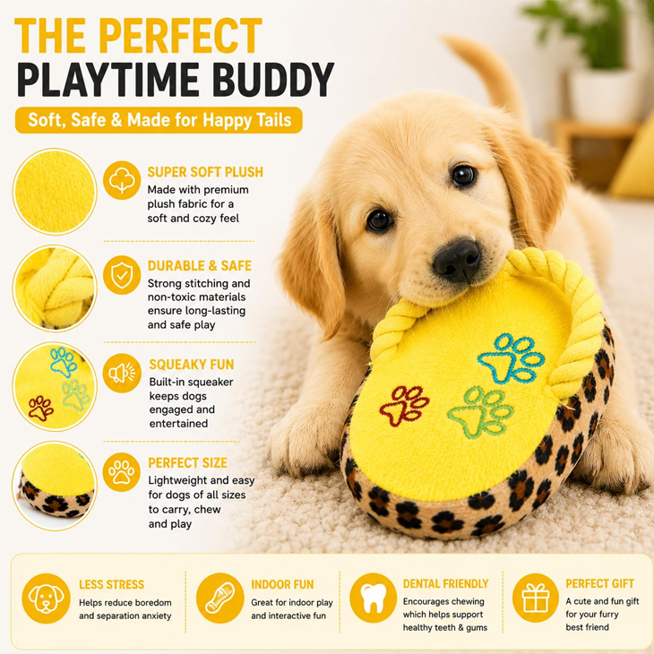 Cotton Rope Squeaky Dog Toy