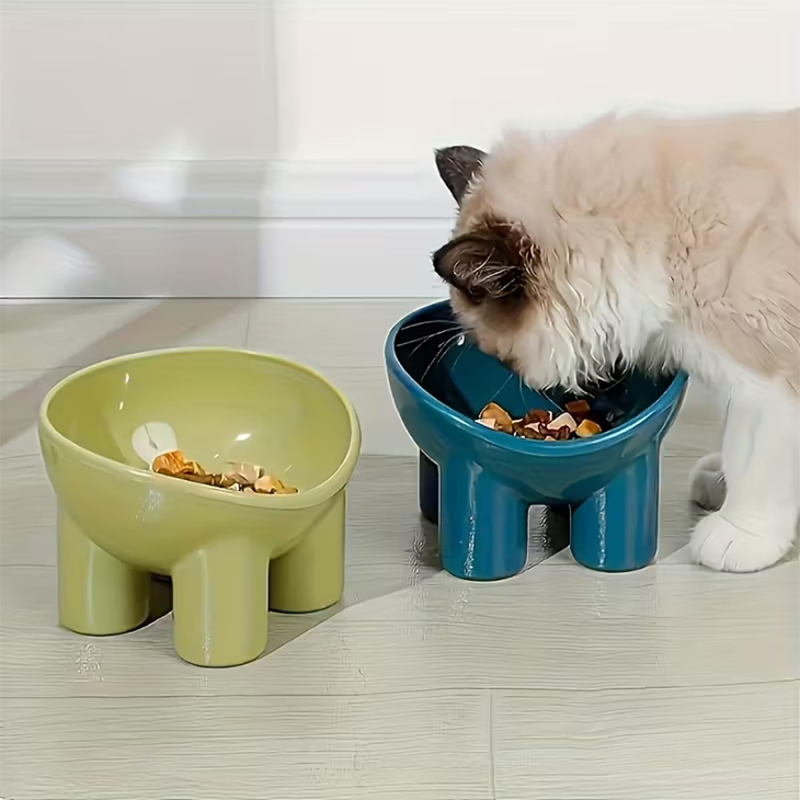 Four-Legged Ergonomic Elevated Cat Bowl
