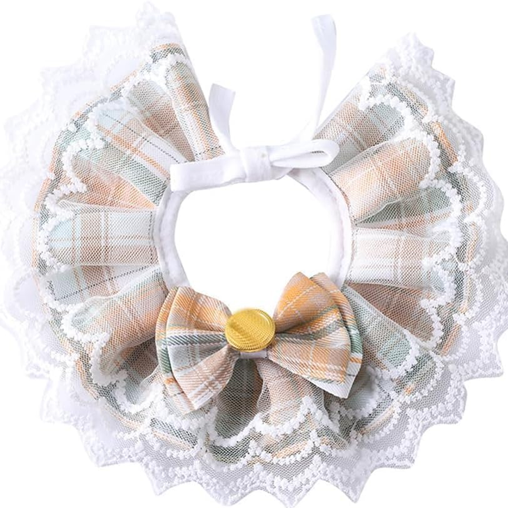 Lace Bow Pearl Pet Festival Collar