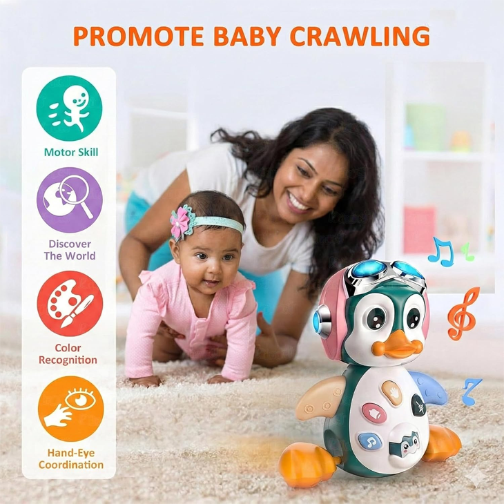 Musical Crawling Penguin Toy