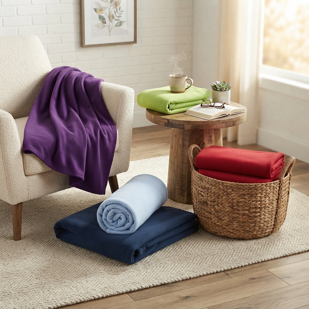 Royal Blue Fluffy Fleece Pet Blanket