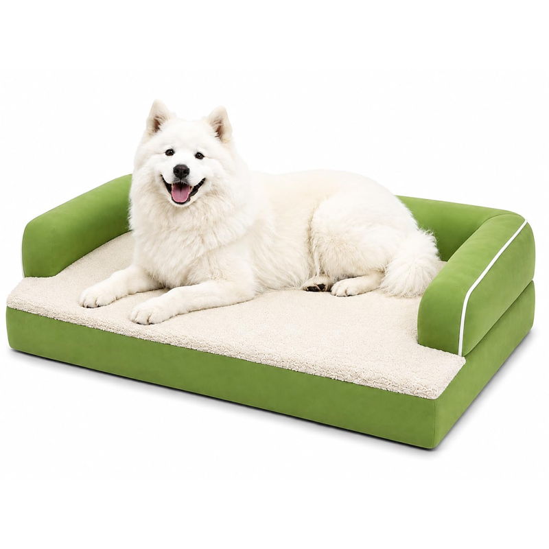 Plush Sherpa Orthopedic Pet Sofa