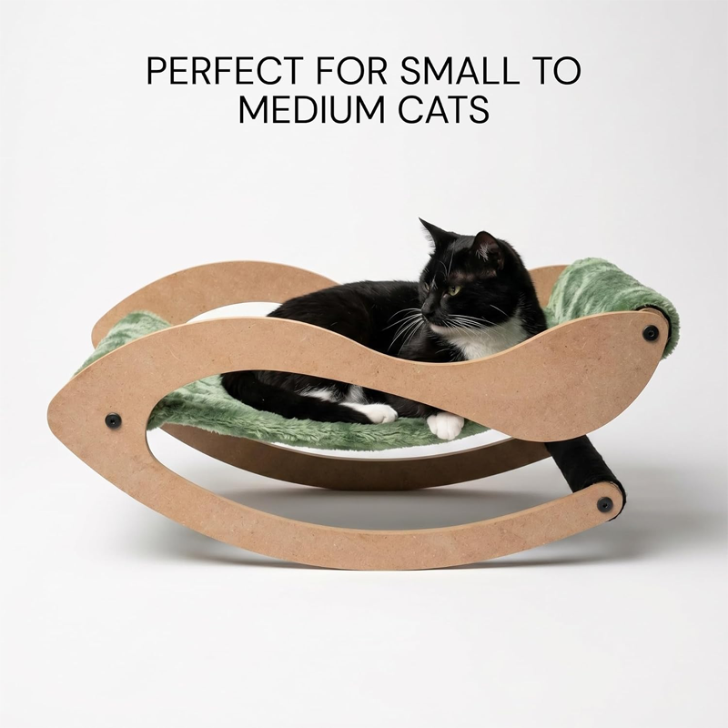 Rocking Plush Hammock Cat Lounge Bed
