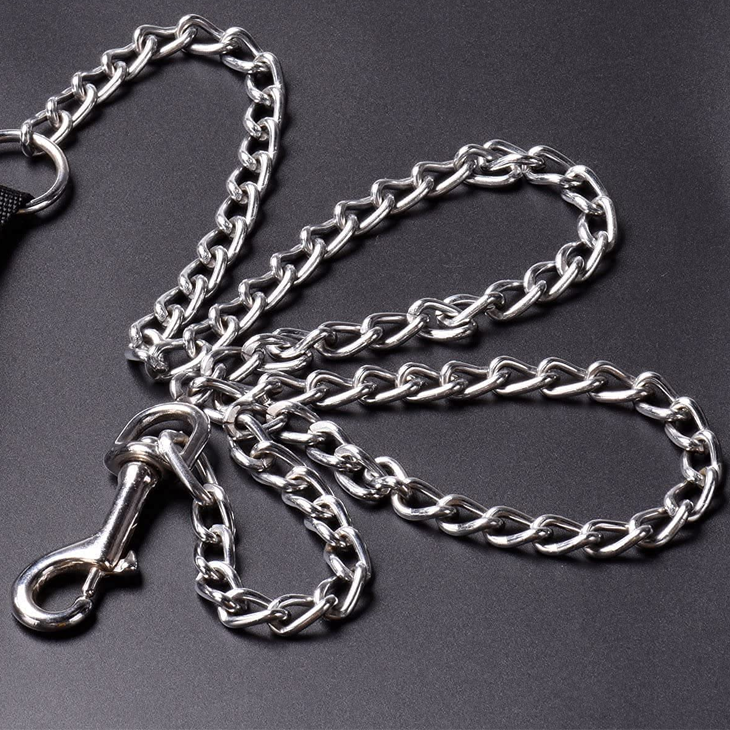 Chrome Chain Comfort Grip Training Leash