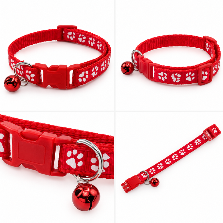Scarlet Soft Breakaway Bell Collar