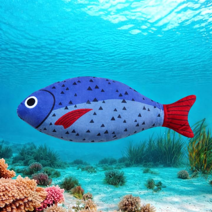 Interactive Squeaky Fish Pet Toy