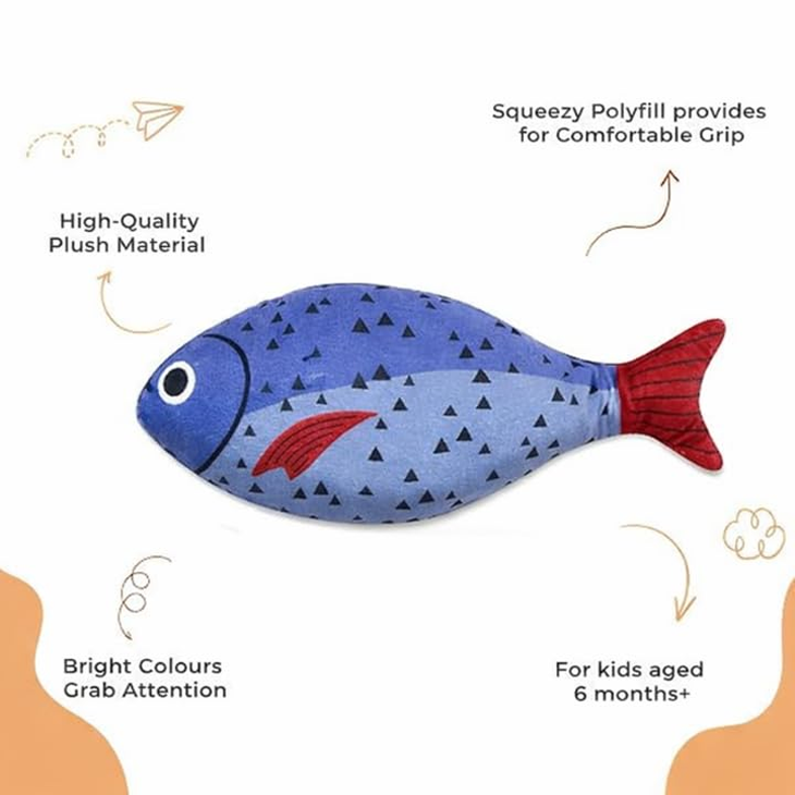 Interactive Squeaky Fish Pet Toy