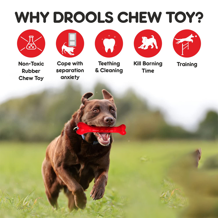 Flexible Non-Toxic Rubber Chew Bone