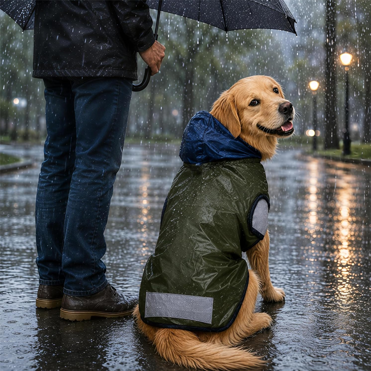 Hooded Lightweight Waterproof Dog Jacket