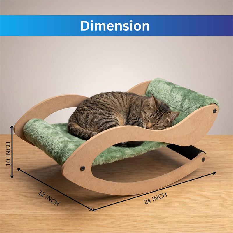 Rocking Plush Hammock Cat Lounge Bed