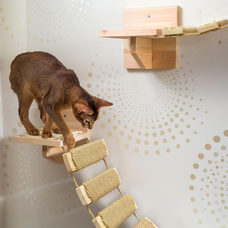Adjustable Sisal Climbing Bridge Ladder
