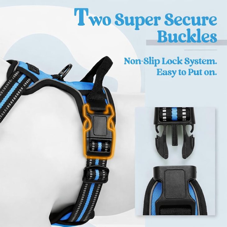 Midnight Blue Reflective Training Harness Set