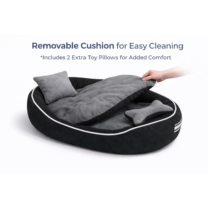 Reversible Oval Polyester Dog Comfort Bed