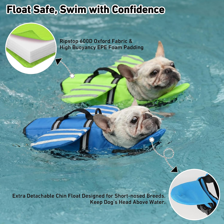 Winged Reflective Buoyancy Dog Life Vest