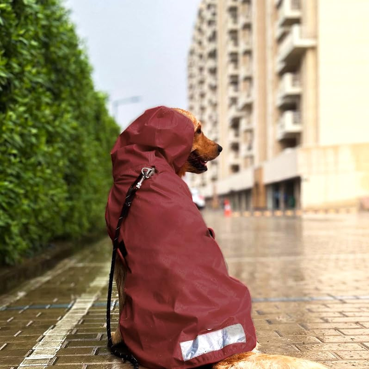 Adjustable Reflective Large Dog Raincoat