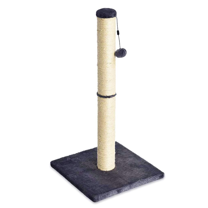 Towering Jute Scratcher With Dangle Toy